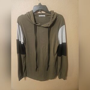 Womens PinkMStyle Colorblock Lightweight Hoodie Pullover Sweatshirt Size Medium